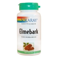Elmebark - slippery elm - 400 mg. - Solaray - 100 kapsler
